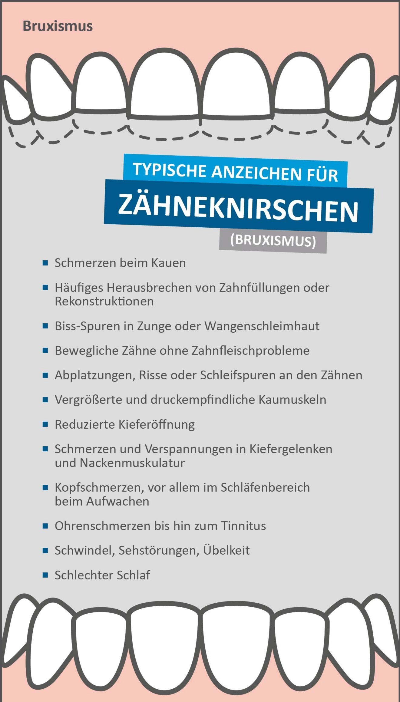 Typische Anzeichen für Zähneknirschen