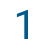 Zahl 1 blau  AllDent